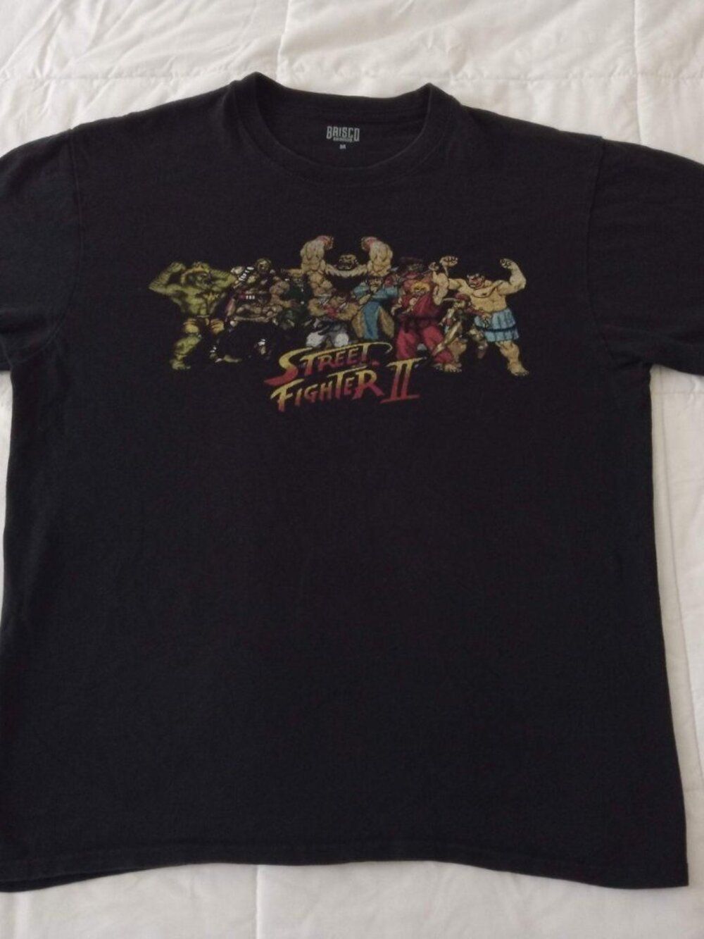 Street Fighter II Victory Black T-shirt Men's Medium